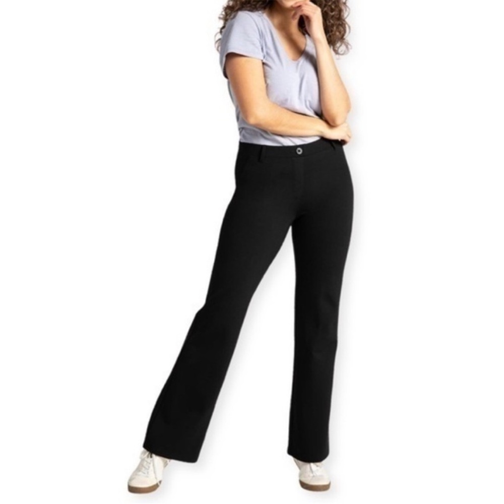 Betabrand black bootcut pull on pants size xs